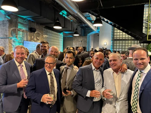 Dr. Cohen pictured with his fellow members of the Philadelphia Eagles Medical Staff at the Super Bowl LIX Championship Ring Ceremony